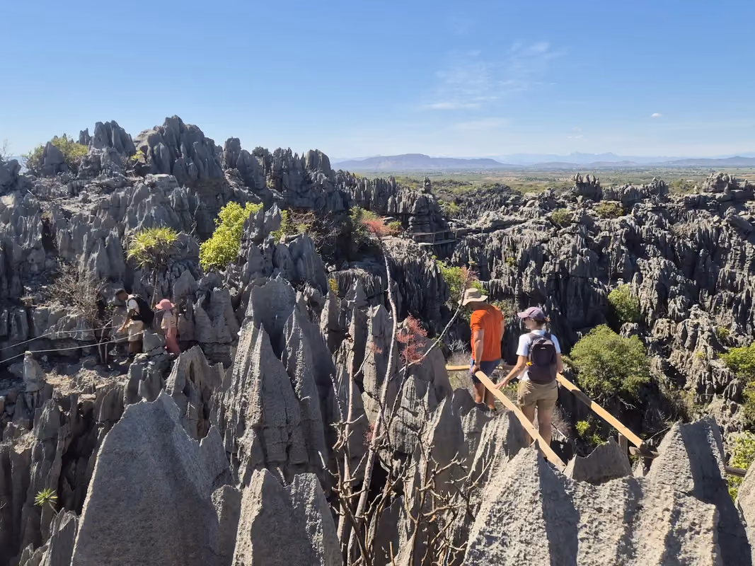 Sharp limestone tsingy and canyons of Ankarana National Park