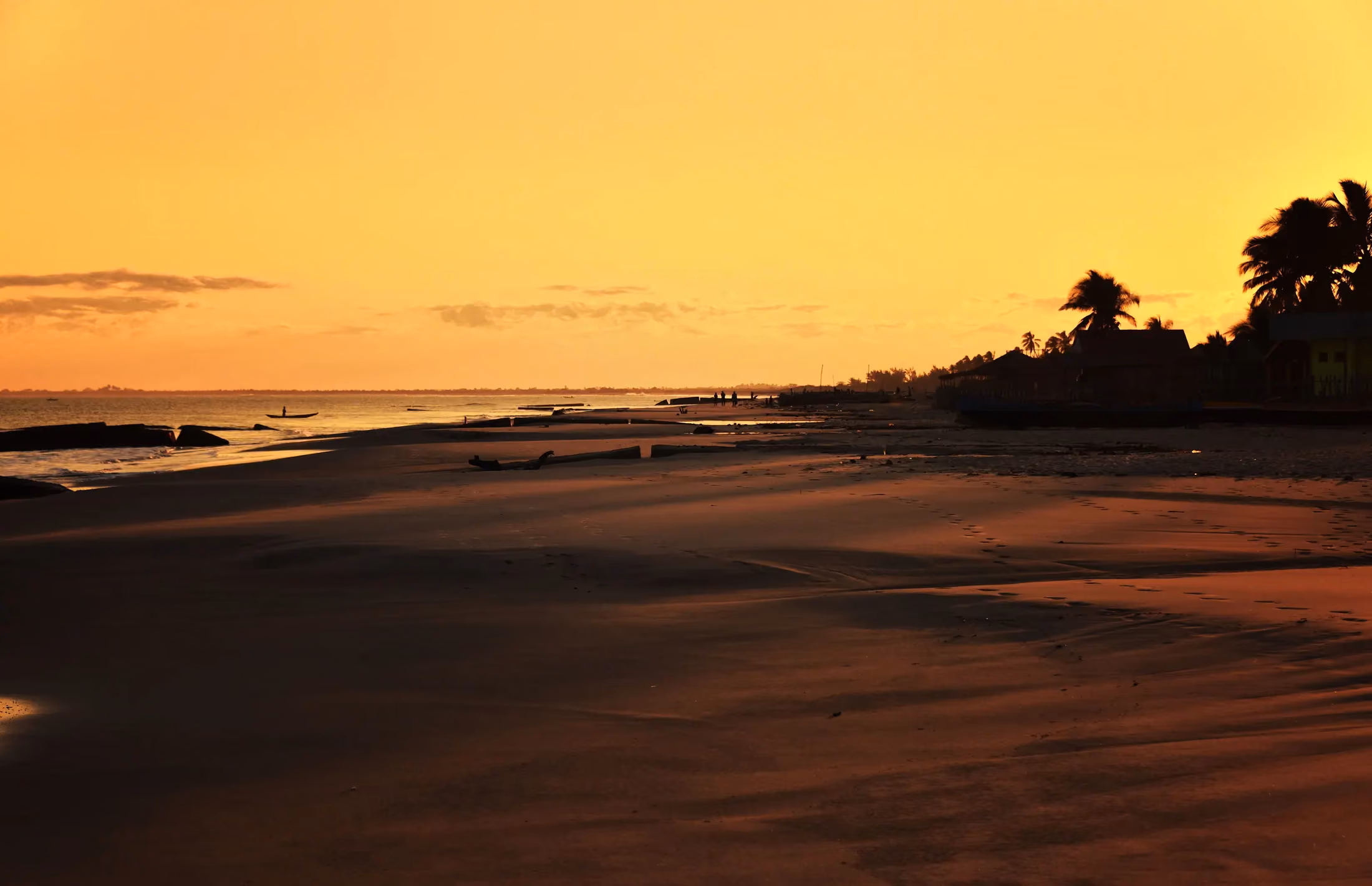 Coucher de soleil sur la côte de Madagascar